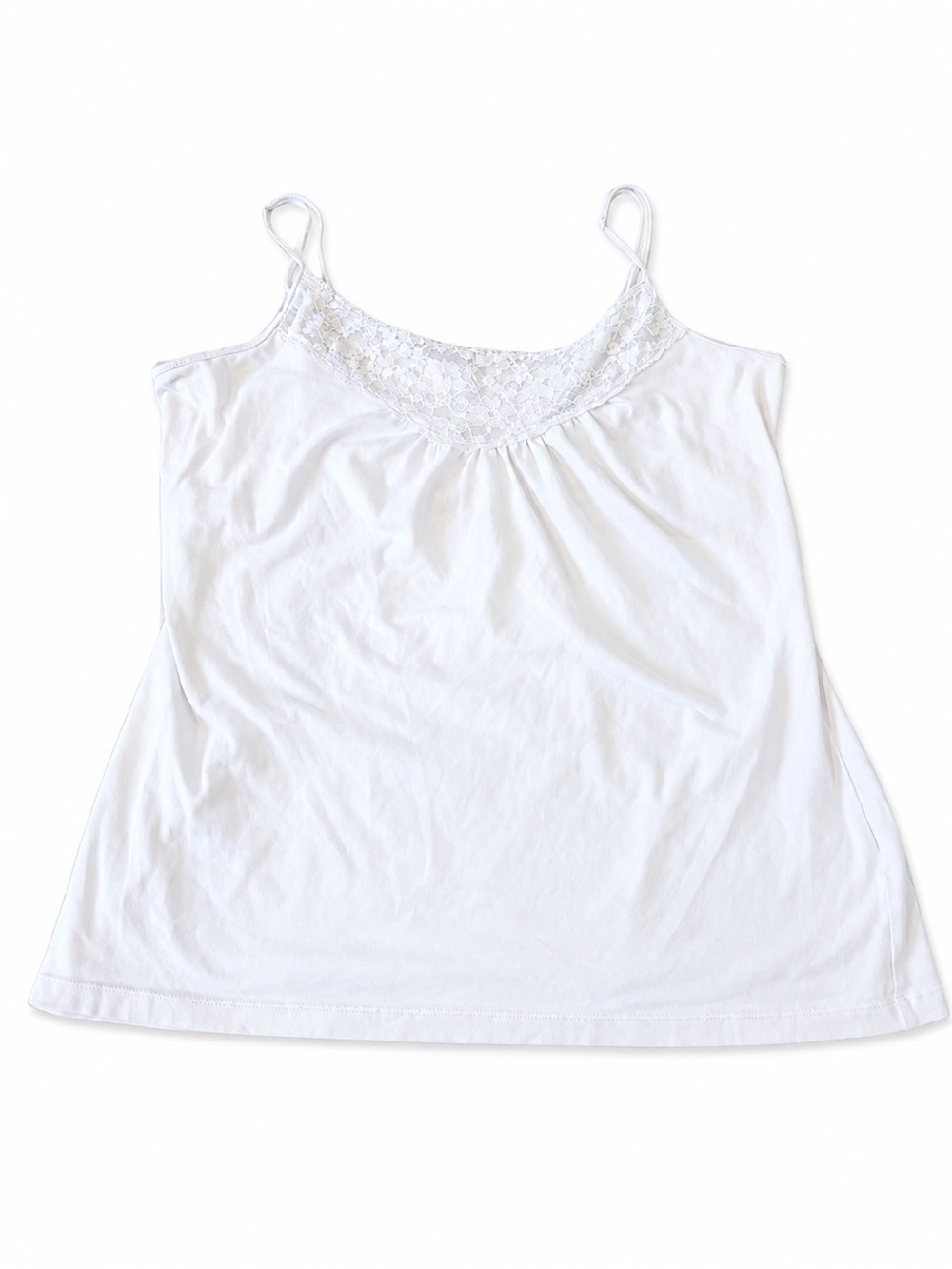 Sonoma White Lace Beaded Cami Tank Top Size L